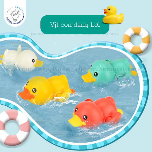 Combo 2 Vịt bơi trong bồn nước 2 màu - Đồ chơi thả bồn tắm cho bé