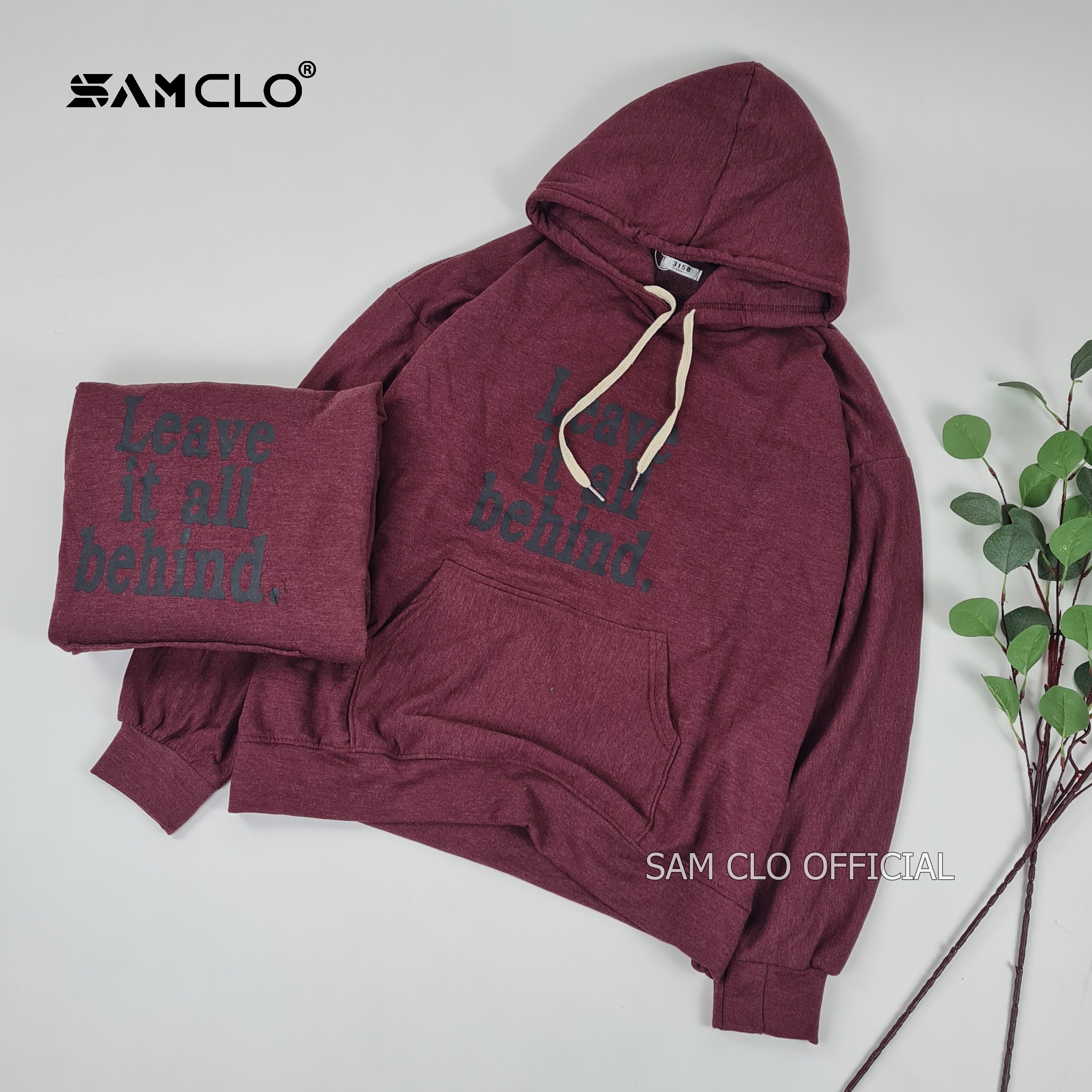 Áo khoác nỉ SAM CLO nam nữ hoodie chui có mũ tay dài thu đông freesize dáng unisex in chữ ALL BEHIND