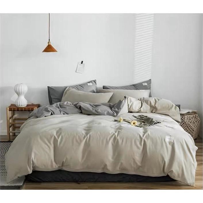 Bộ chăn ga cotton Tici cao cấp phong cách Hàn Quốc đủ size đủ màu hàng đẹp loại 1
