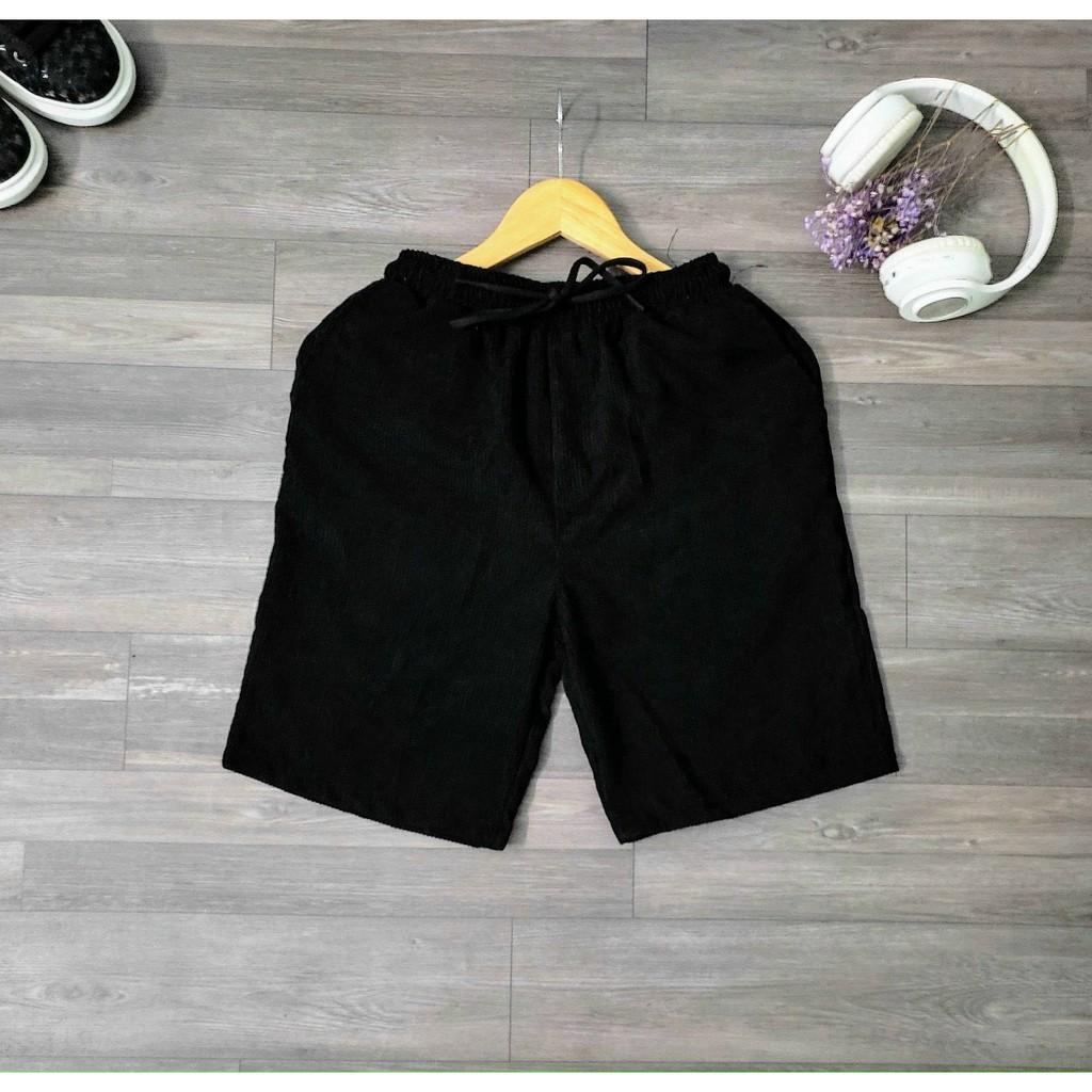 Quần Short Đùi Nhung Tăm Unisex nam nữ phong cách ulzzang Chất Mát Mẻ, Trẻ Trung