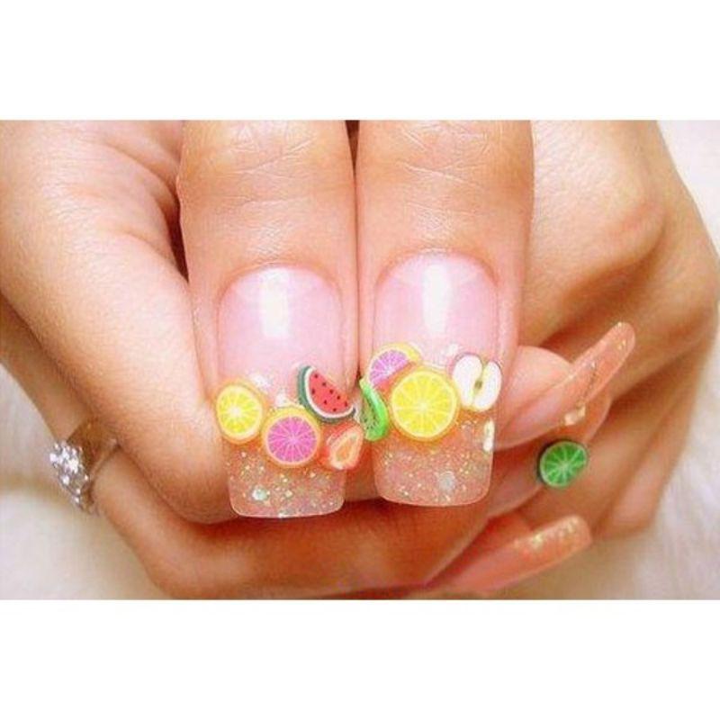 Nail cây trang trí móng tay/Nail cây cắt lát trang trí resin