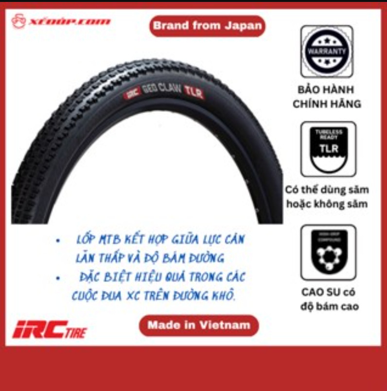 Lốp Xe Đạp MTB iRC TIRE Nhật Bản GEO-CLAW