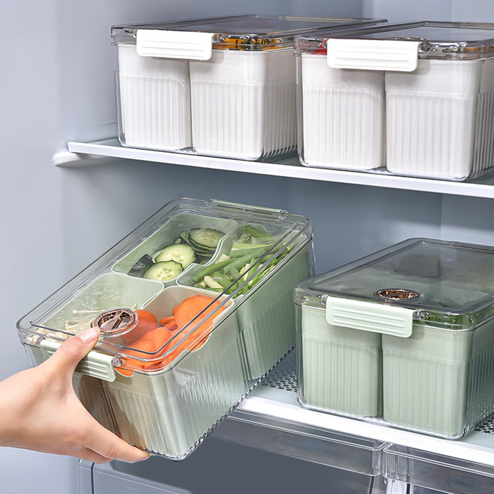 Refrigerators Containers Vented Lids Freshness Green