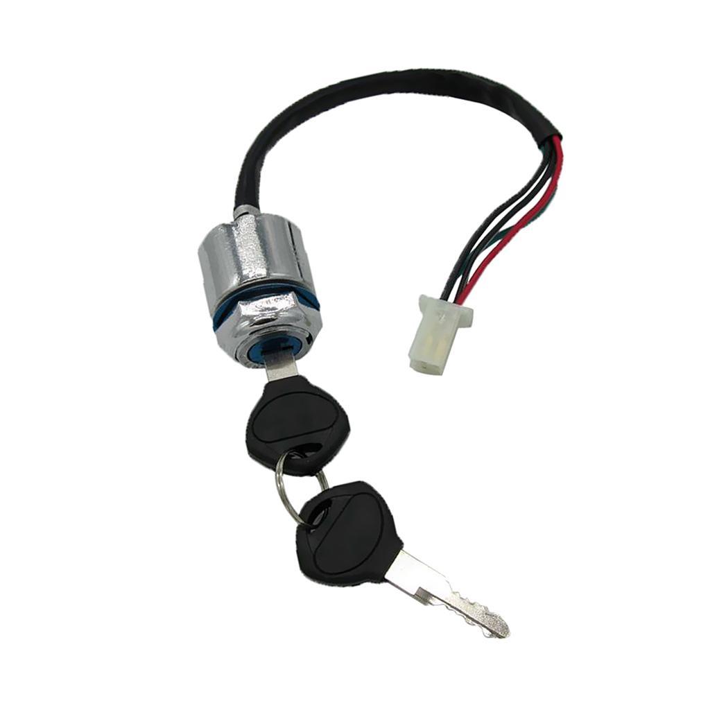 Motorcycle Aftermarket Carburetor 4 Wire Ignition Key & Key Kit