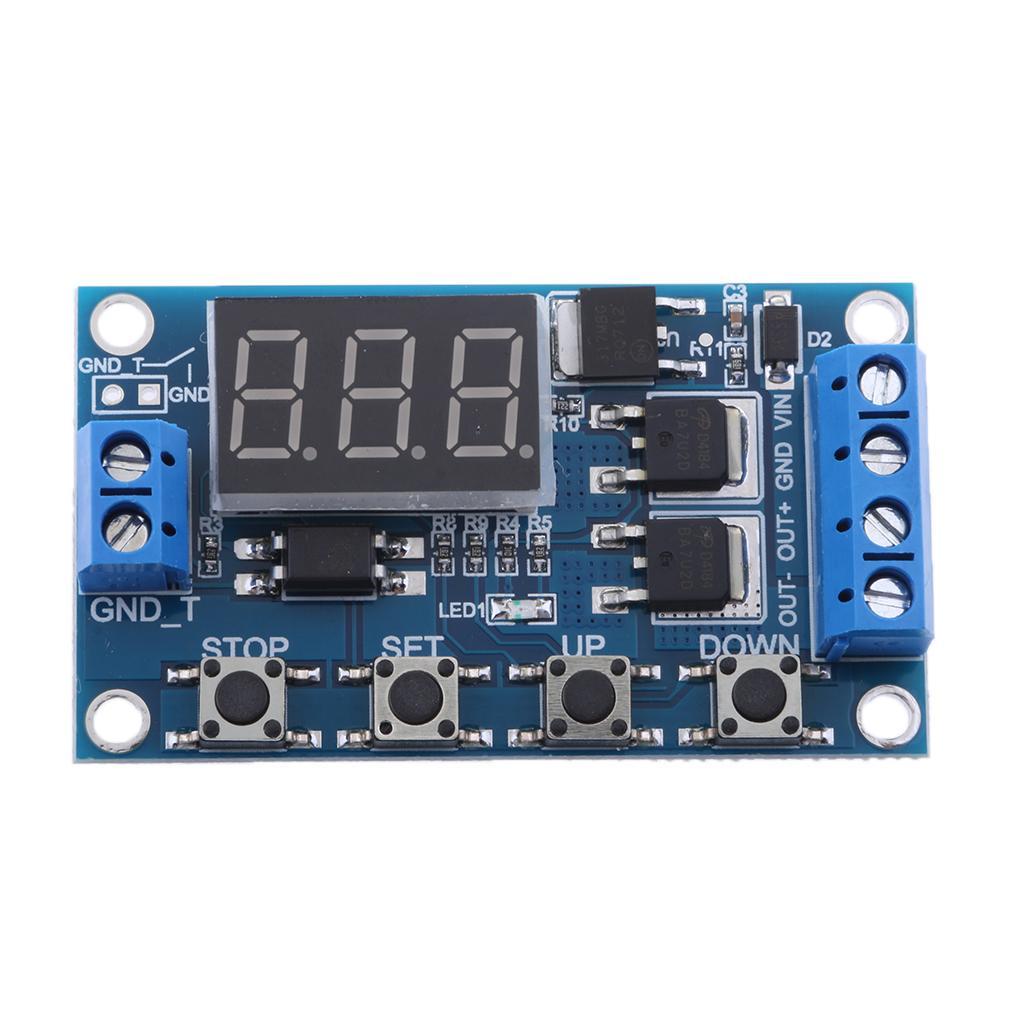2X Delay Timer Switch/Relay Module with LED Digital Display DC5V~36V Adjustable