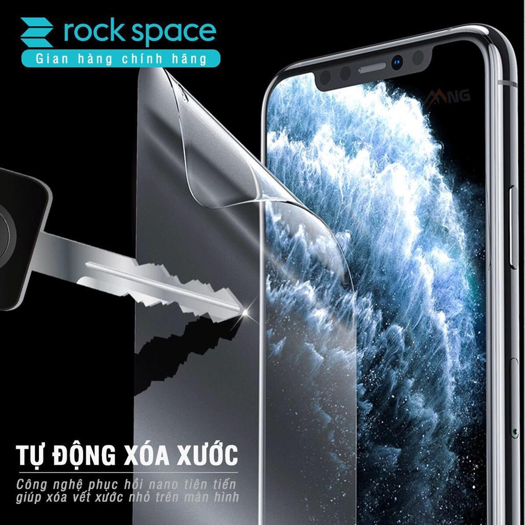 Miếng dán cao cấp rock space dành cho iPhone 12 Pro Max, 12Pro, 12 mini, 11, 11Pro, 11ProMax, X, XS, XR dán màn hình/ mặt sau lưng điện thoại phục hồi vết xước nhỏ chống ánh sáng xanh - Hàng chính hãng