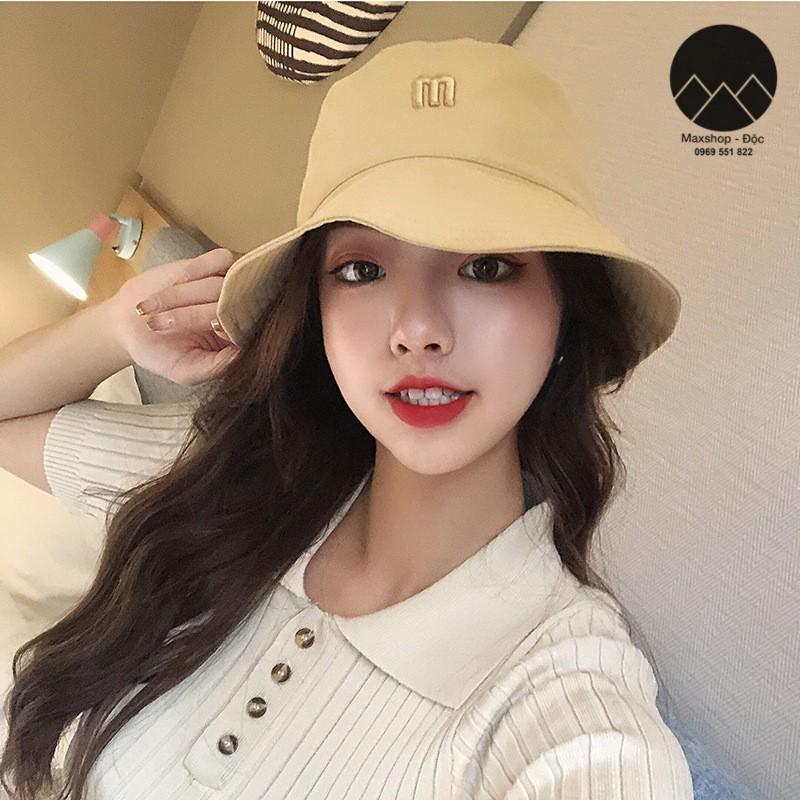 Mũ bucket ulzzang chữ M dày dặn form chuẩn