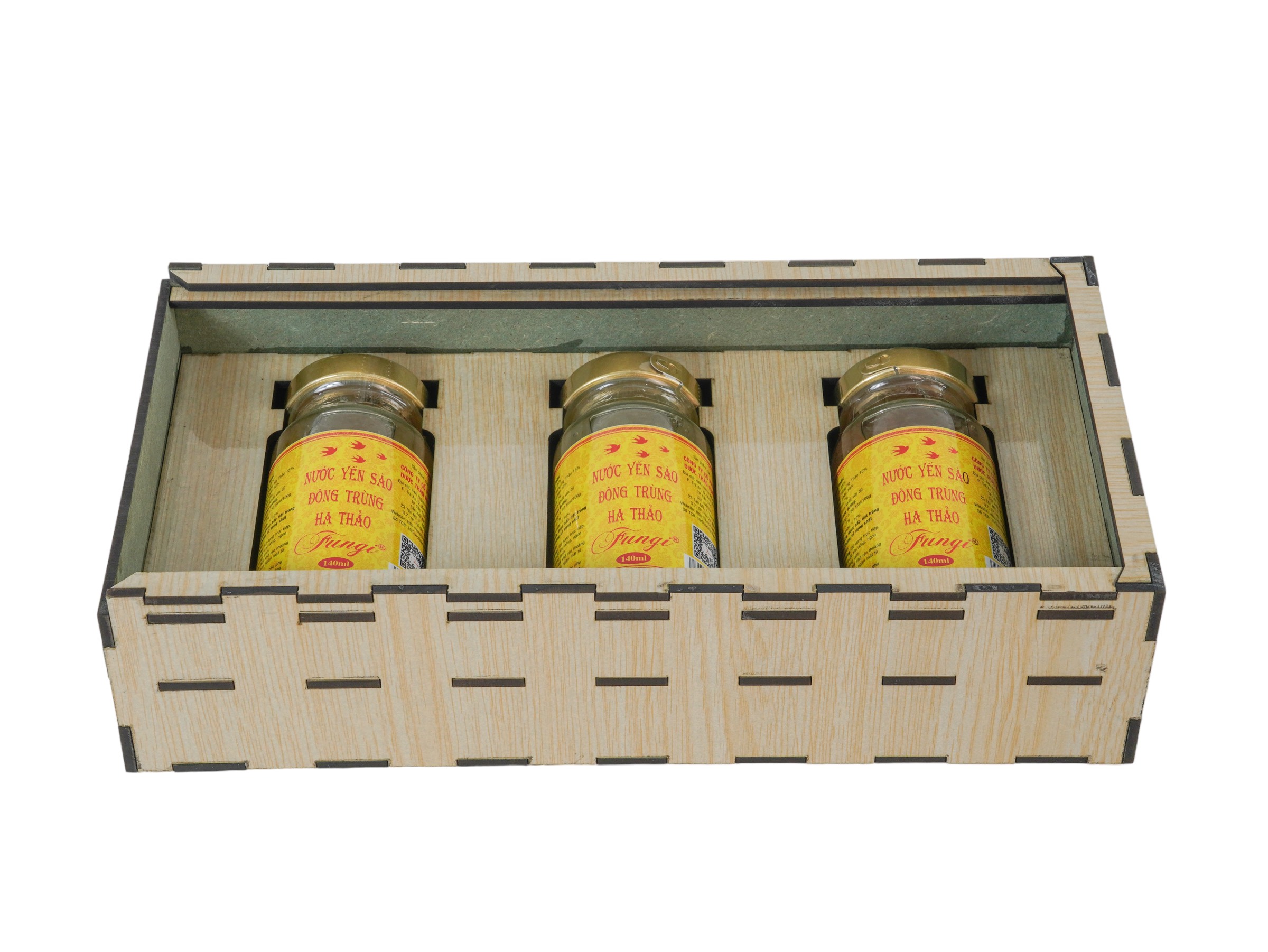 Yến Sào Đông Trùng Hạ Thảo Fungi Hộp Gỗ