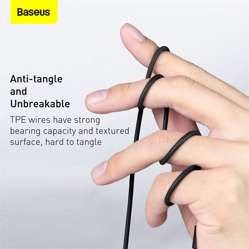 Tai Nghe Có Dây Baseus H19 Âm Thanh Trầm Nổi 6D 3.5 Mm Tích Hợp Micro