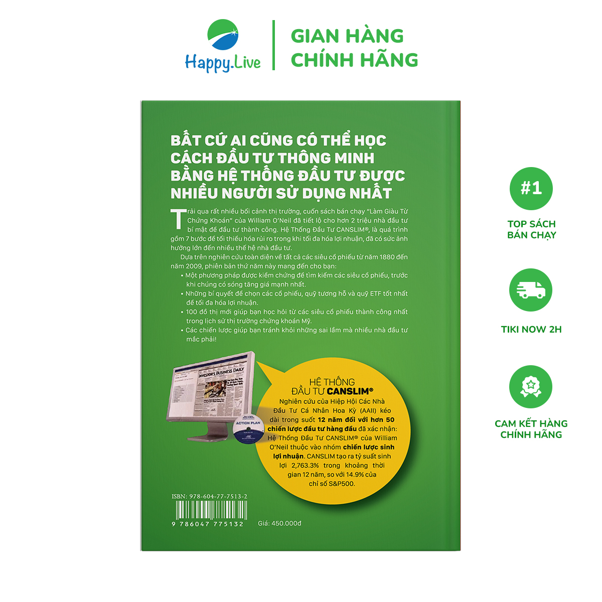Bộ sách Làm Giàu Từ Chứng Khoán phiên bản mới + Hướng Dẫn Thực Hành CANSLIM Cho Người Mới Bắt Đầu
