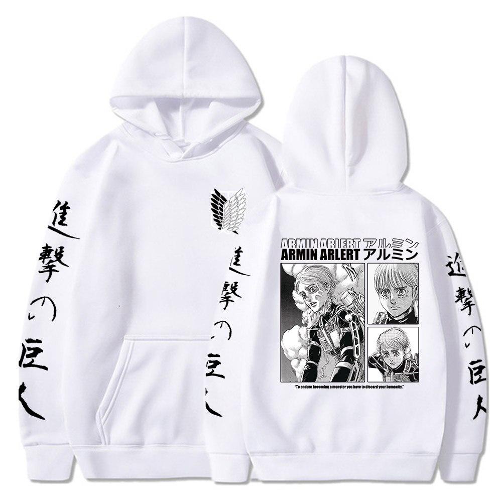 Anime Tấn Công Titan Manga Áo Hoodie Armin Arlert Áo Nỉ Ấm Cúng Áo Sweatsuit Sudadera Felpa Moletom