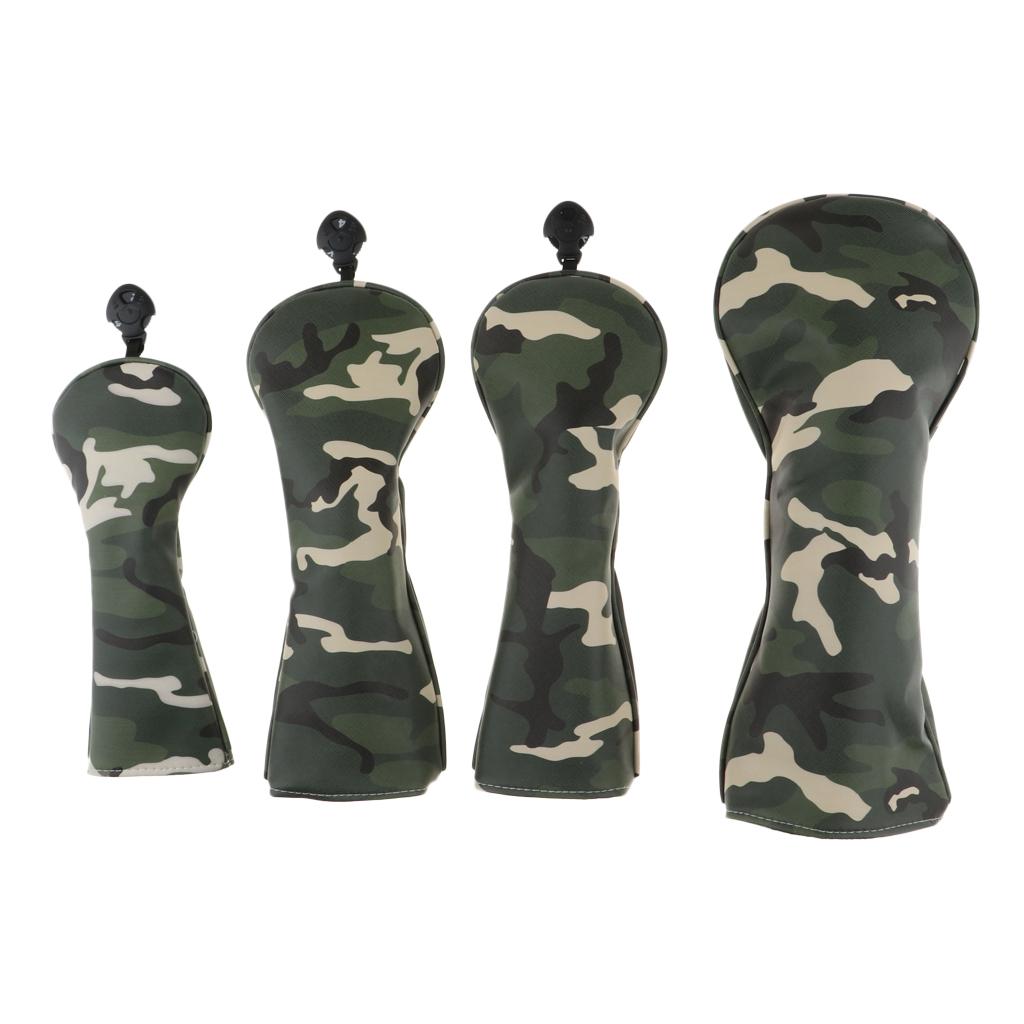 4Pcs Golf Club Headcover 460cc Driver Wood Head Covers 1 3 5 UT