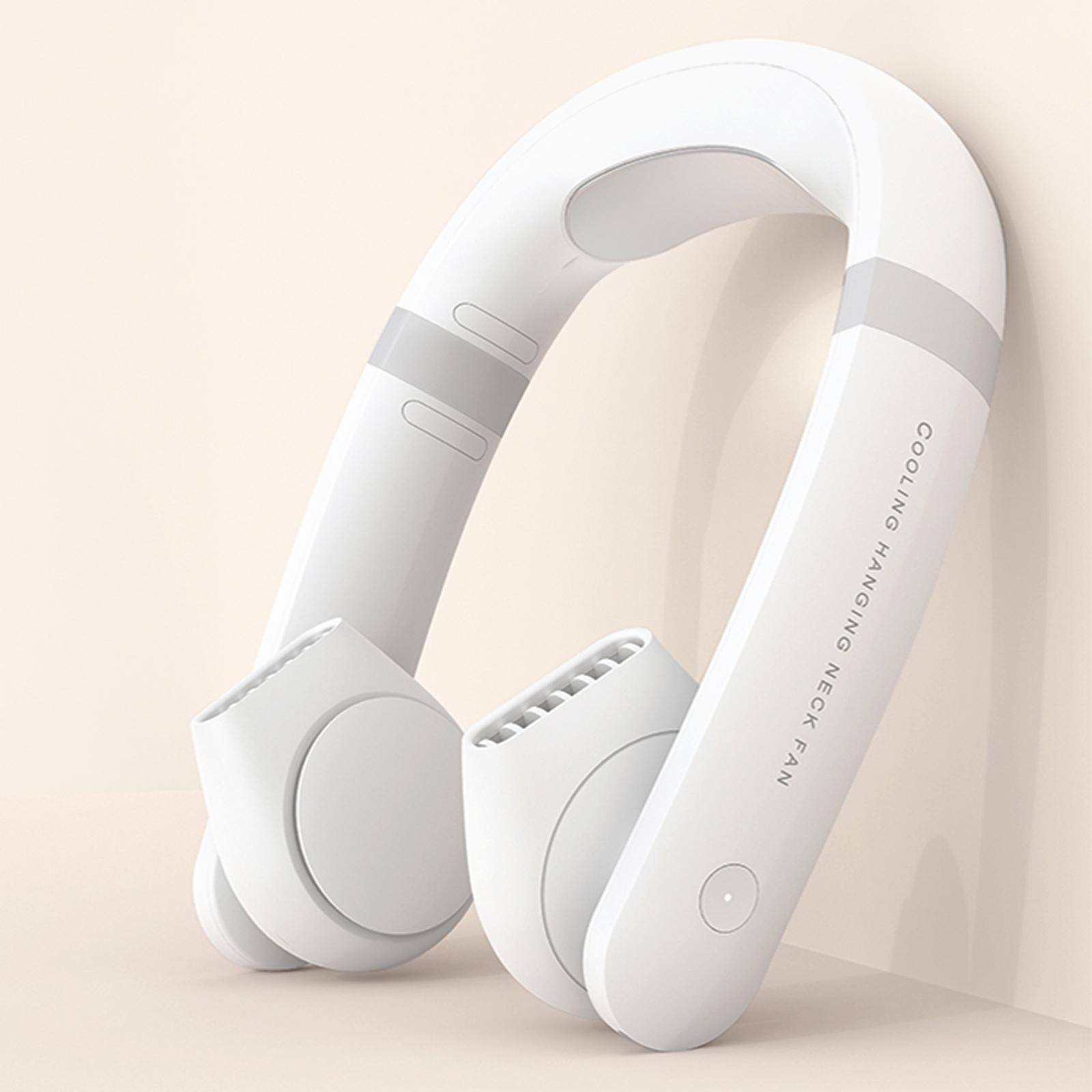 Portable USB Rechargeable Neckband Cooling Fan Neck Hanging Fan With Headset