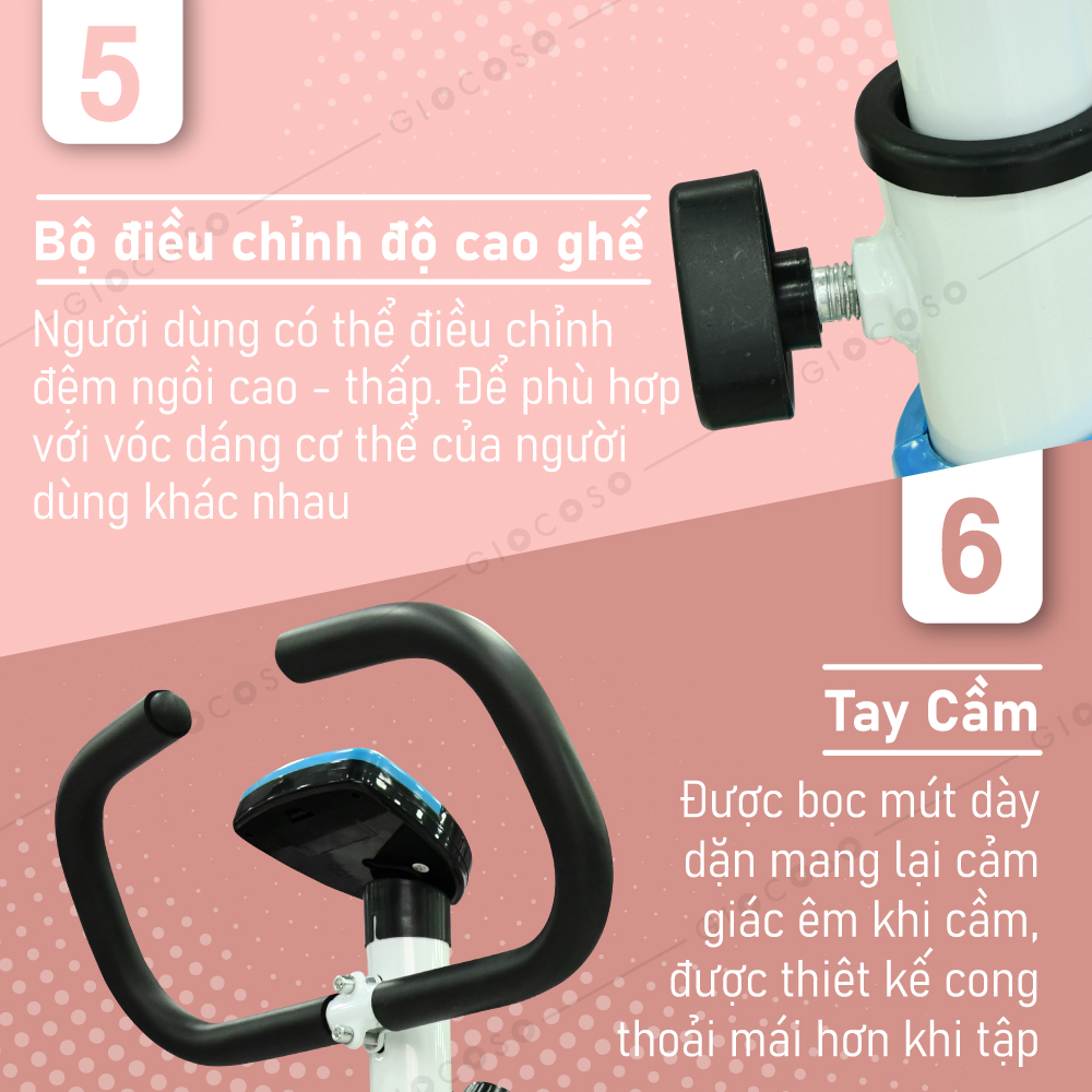 Bg Xe đạp tập thể dục trong nhà Mẫu YS02 BLACK mới 2021
