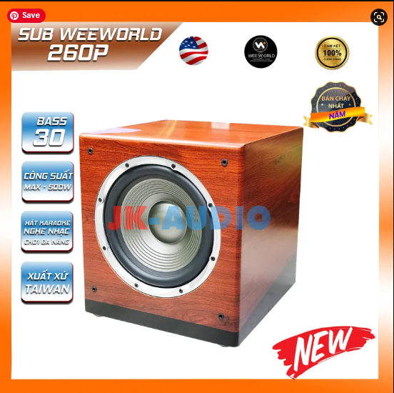 Loa sub Weeworld 260P - Màu đỏ - Hàng chính hãng