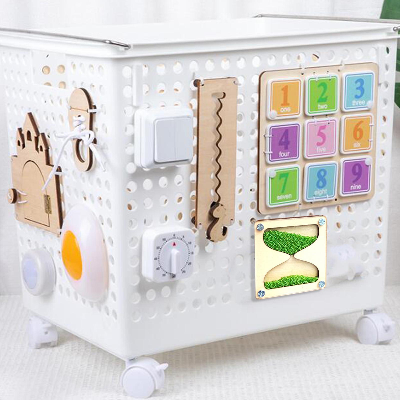 Wooden Hourglass Busy Board Kit Fine Motor Skill for Preschool Toddler