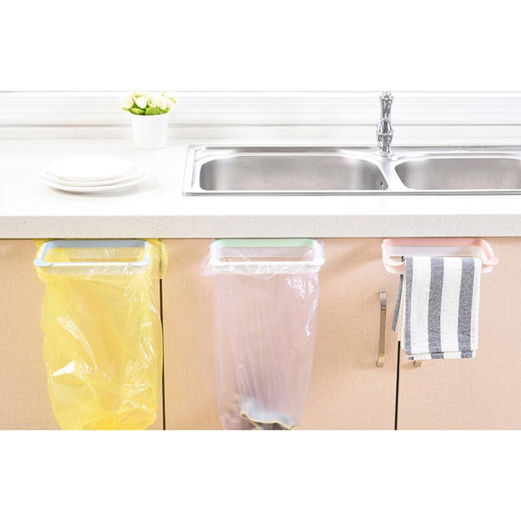 Trash Bag Holder Hanging Kitchen Cupboard Door Stand Garbage Rack