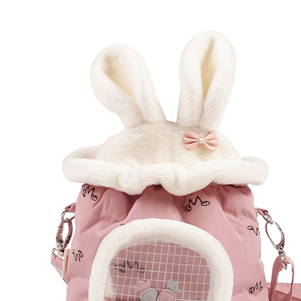 Hamster Carry Pouch Travel Carrier Breathable for Squirrel Hedgehog Pink