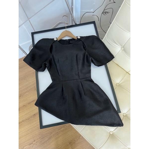 Chen.room Áo peplum tay phồng khoét 2 vai, Áo kiểu tiểu thư dự tiệc