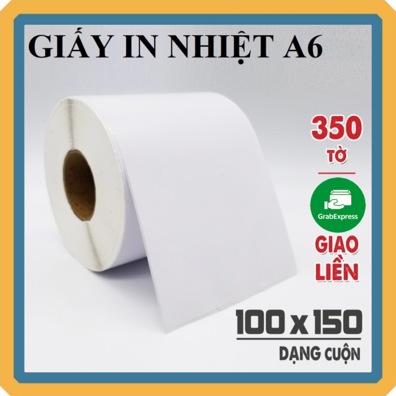 Giấy decal in nhiệt A6 đơn hàng TMĐT 100x150mm loại tệp 500 tờ và cuộn