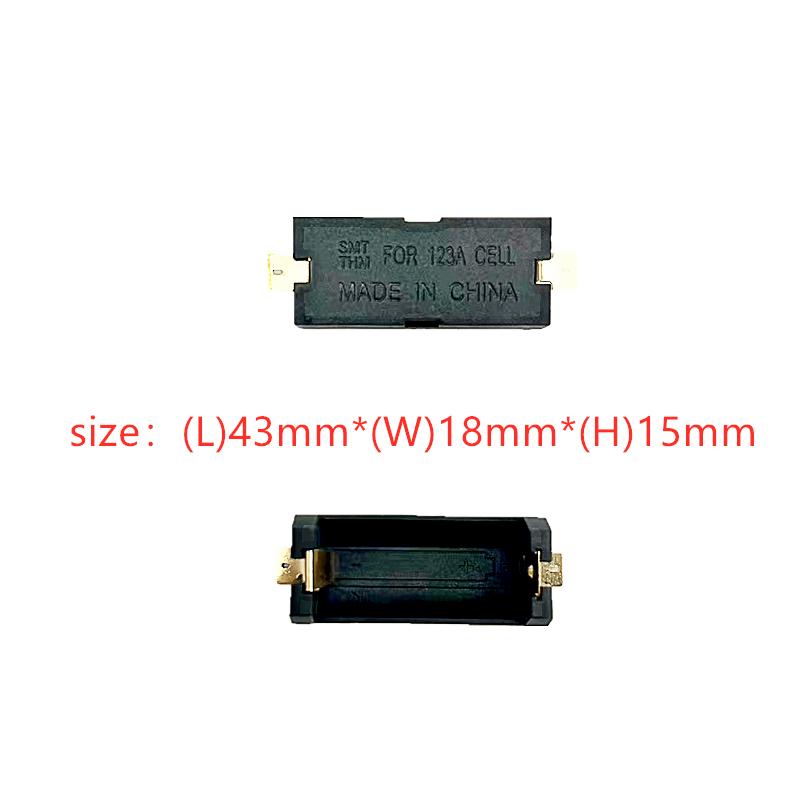10 CHIẾC Hộp đựng pin CR123A X1 16340 Giá đỡ pin LIR123A Một pin Miếng dán mạ vàng SMD Màu sắc: 10 CÁI