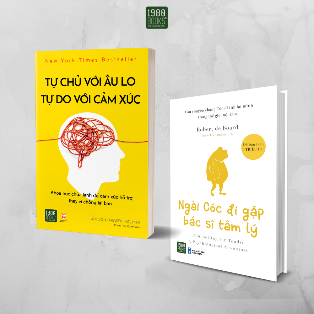 Combo 2 cuốn Ngài cóc đi gặp bác sĩ tâm lý + Tự chủ với âu lo, tự do với cảm xúc