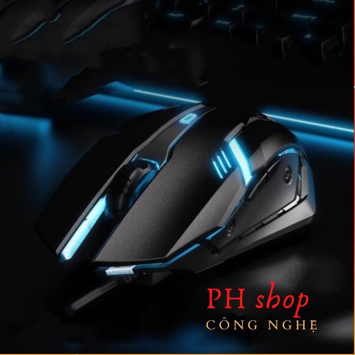 Chuột Chơi Game Có Dây Inphic PB6 có đèn phát sáng hỗ trợ điều chỉnh lên đến 4000DPI, thiết kế chống ồn