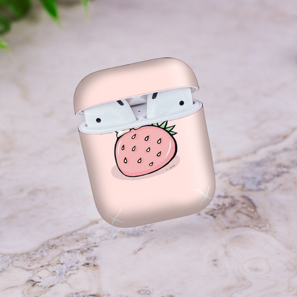 Miếng dán skin chống bẩn cho tai nghe AirPods in hình thiết kế - atk249 (bản không dây 1 và 2)