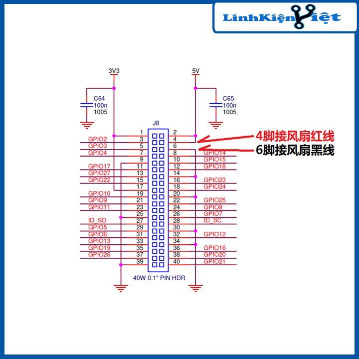 Quạt tản nhiệt Raspberry 3010 5V kích thước 3x3x1cm