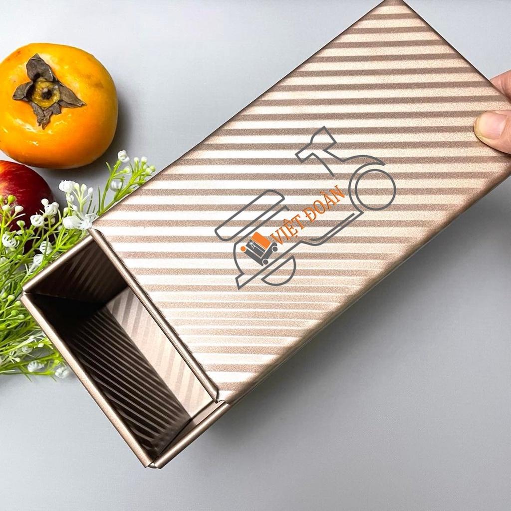 KHUÔN BÁNH GỐI Thép CARBON , BÁNH MÌ SANDWICH vân GỢN SÓNG mẫu mới SIÊU ĐẸP CAO CẤP. chống dính màu VÀNG Đồng SANG TRỌNG