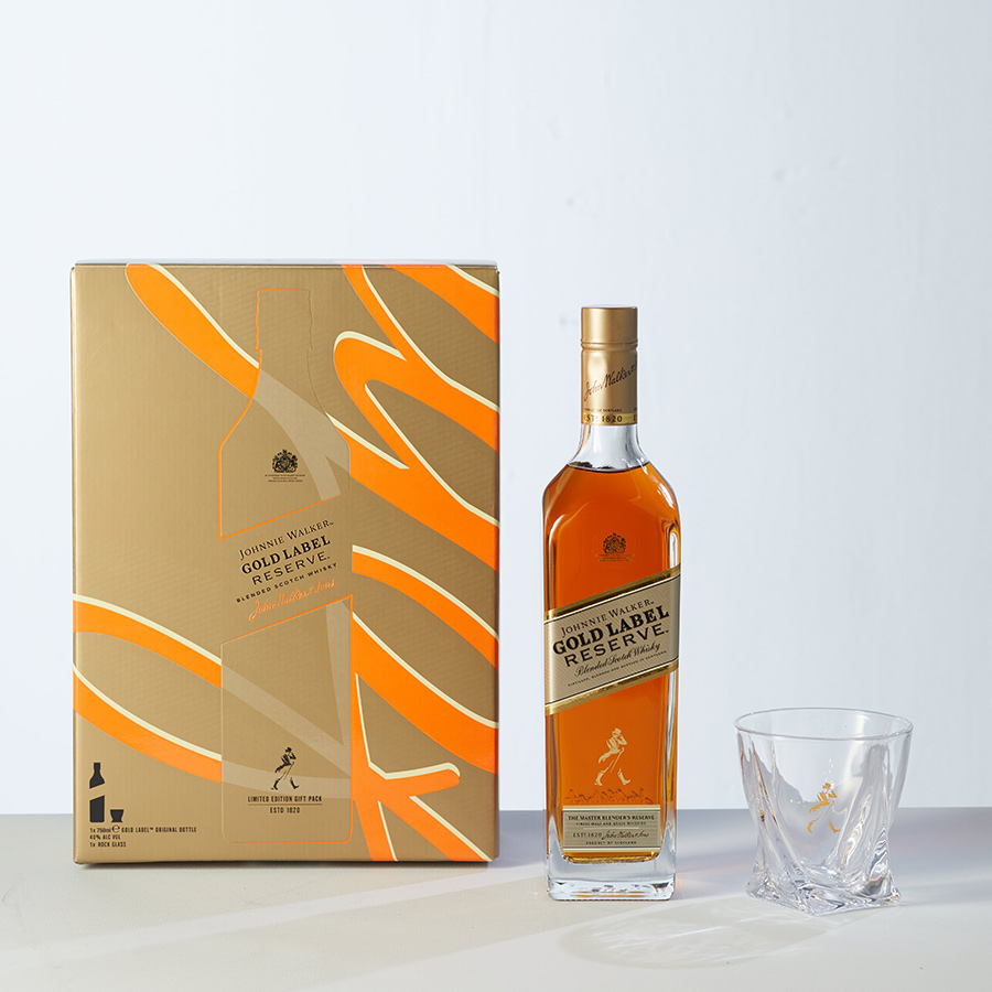 {Freeship 50K} Hộp Quà Rượu Johnnie Walker Gold Label Blended Scotch Whisky 40% 750ml