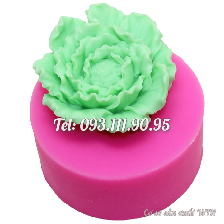 Khuôn silicon làm rau câu hoa mẫu đơn loại 8 cm - Mã số 1018