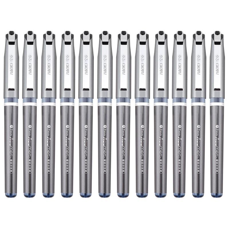 Bút Gel 0,7mm Khô Nhanh ,2 Mực Đen/Xanh ,Có Kẹp Kim Loại, BAOKE/PC1588