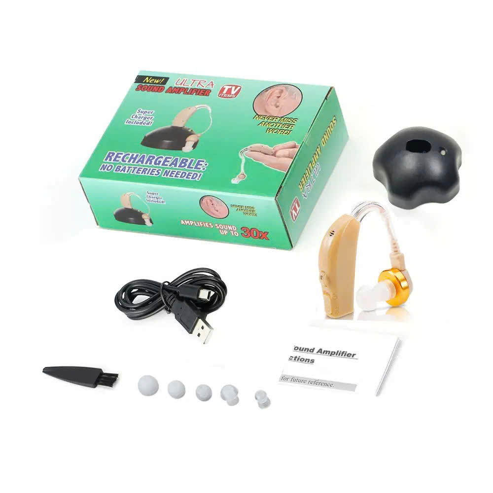 Tai Nghe Hỗ Trợ Thính Giác Mini – Thiết Bị Sạc Điện Không Dây, Âm Thanh Ổn Định, đèn trang trí, đồng hồ treo tường