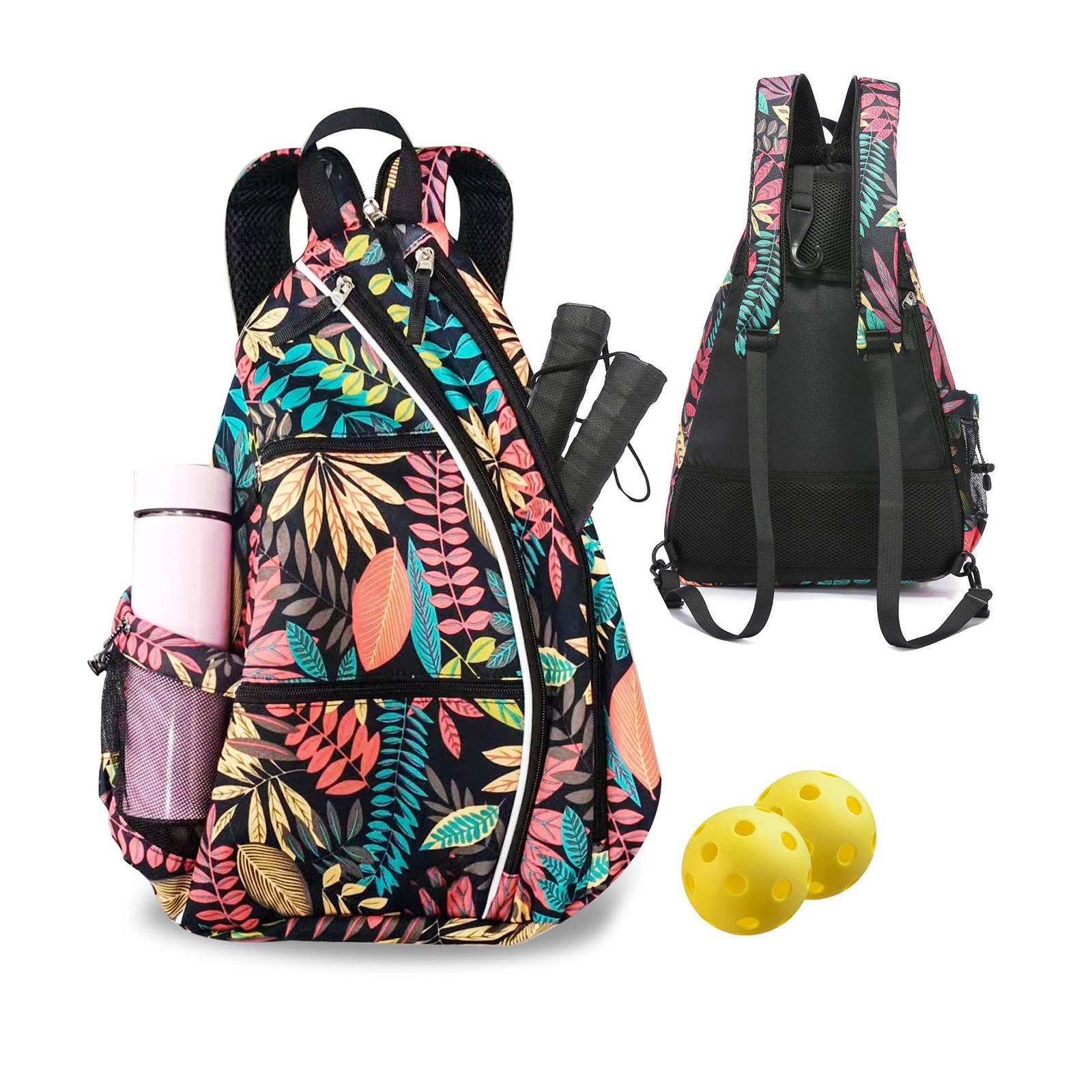 Pickleball Backpack, Pickleball Bag, Travel Pouch with Water Bottle Holder, Durable Lightweight Paddle Holder Carrying Bag for Women Men