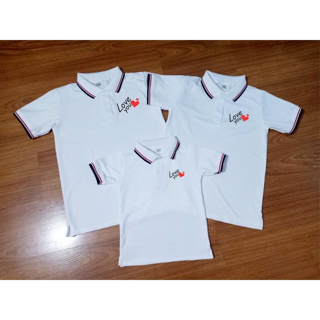 {Full size} ÁO THUN, ÁO PHONG gia đình có cổ - LOVE YOU