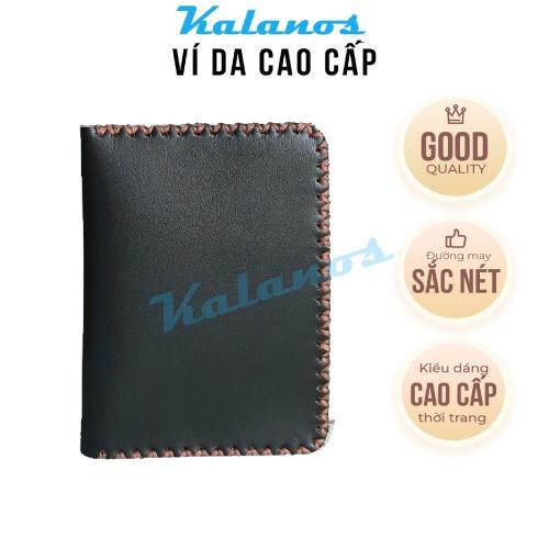 Ví mini ví card da bò đẹp &amp; cao cấp Kalanos KBNU540-Den màu đen