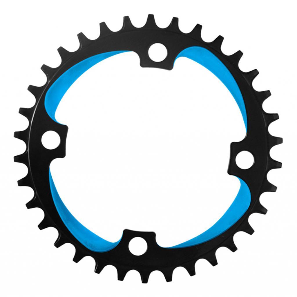 Bike Chainring, Round 104 BCD Mountain Bike Bicycle Single Speed Chainring - Lightweight Aluminum Alloy - Easy Installation - Select Colors & Sizes