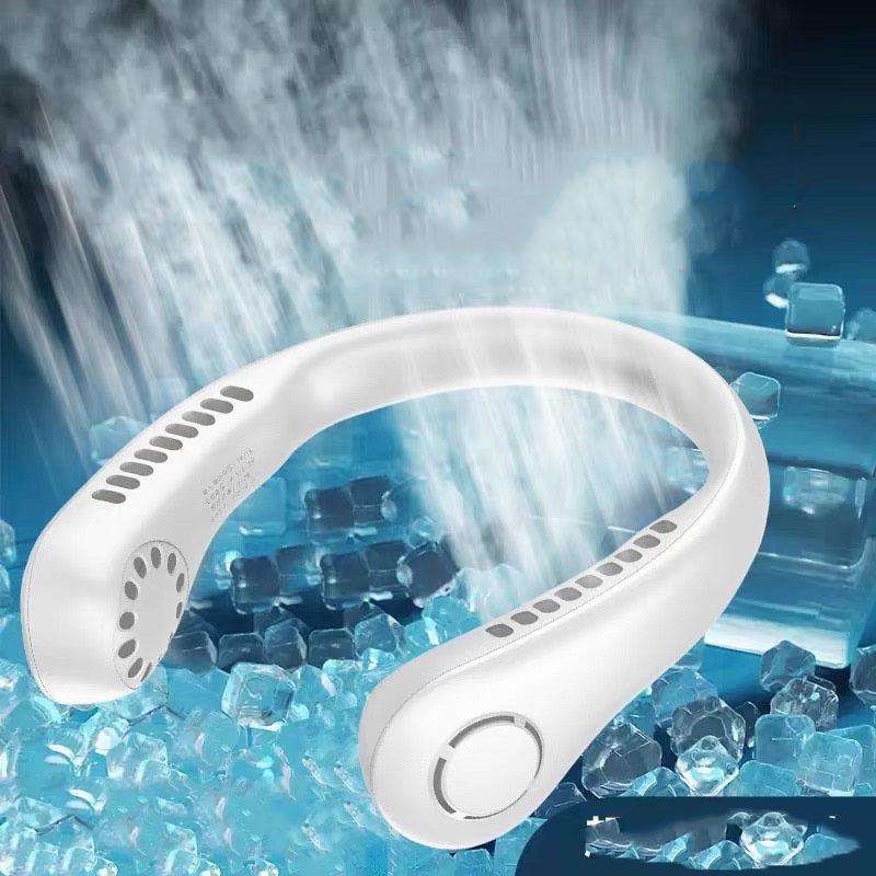 Quạt Đeo Cổ Mini Tích Điện 3 Chế Độ, Dung Lượng Pin Lớn, Quạt Không Cánh Dễ Sử Dụng