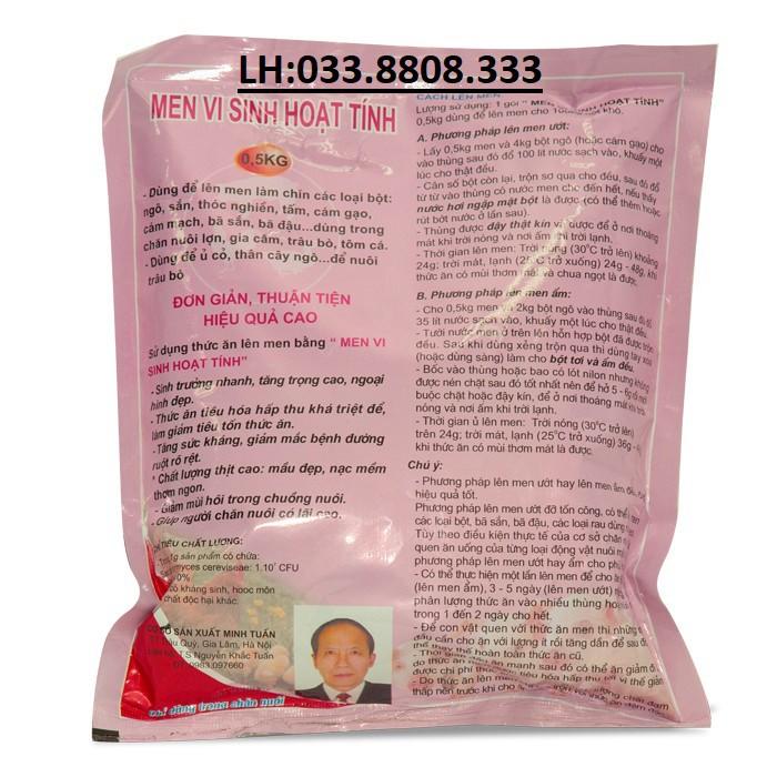 1kg MEN Vi Sinh HOẠT TÍNH - MEN Ủ Thức Ăn Vi Sinh Hoạt Tính được dùng để lên men thức ăn, sẽ giúp chúng ta làm chín thứ