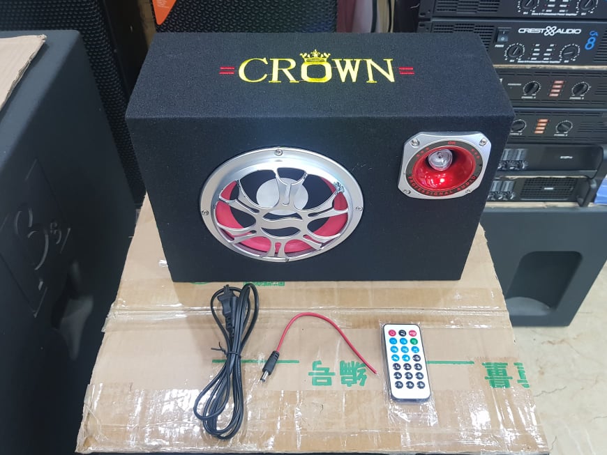 Loa CROWN 6: Dáng vuông, Có Bluetooth, Bass 16, Nguồn điện 220v và 12v