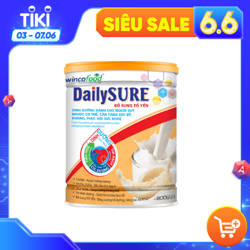 Sữa non bổ sung tổ yến Wincofood DailySURE (800g/lon)