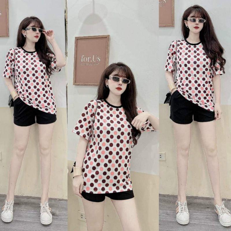 SÉT BỘ FOM RỘNG PHỐI HỌA TIẾT CHẤM BI MÀU