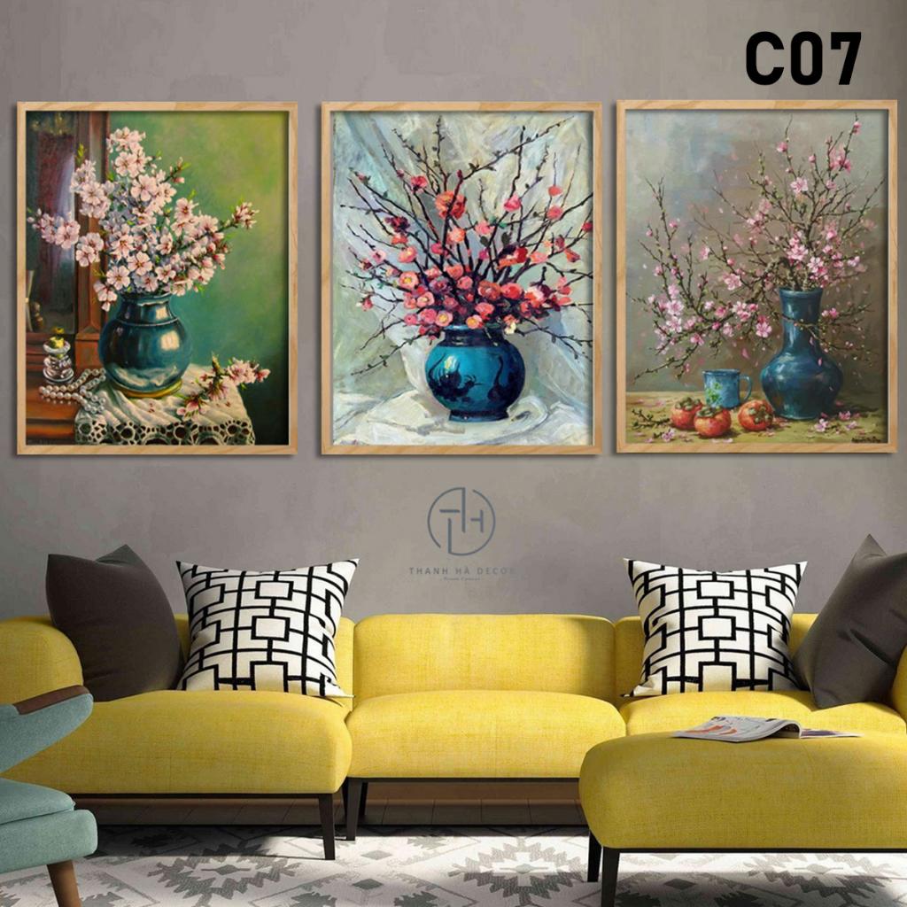 Bộ 3 tranh decor khung composite,tranh trang trí đa dạng mẫu mã