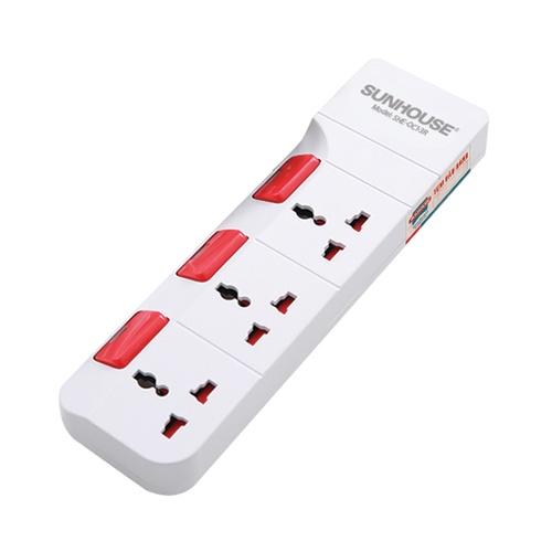 Ổ cắm điện Sunhouse SHE-OC1-3R - Bảo hành 12 tháng