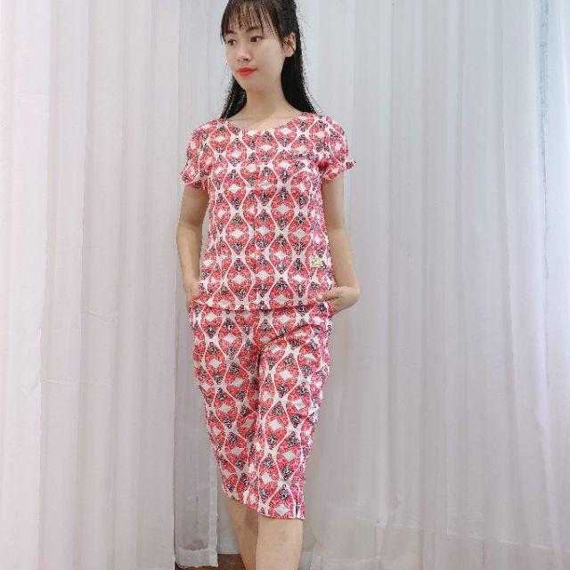 Quần áo mặc nhà lửng tim xinh