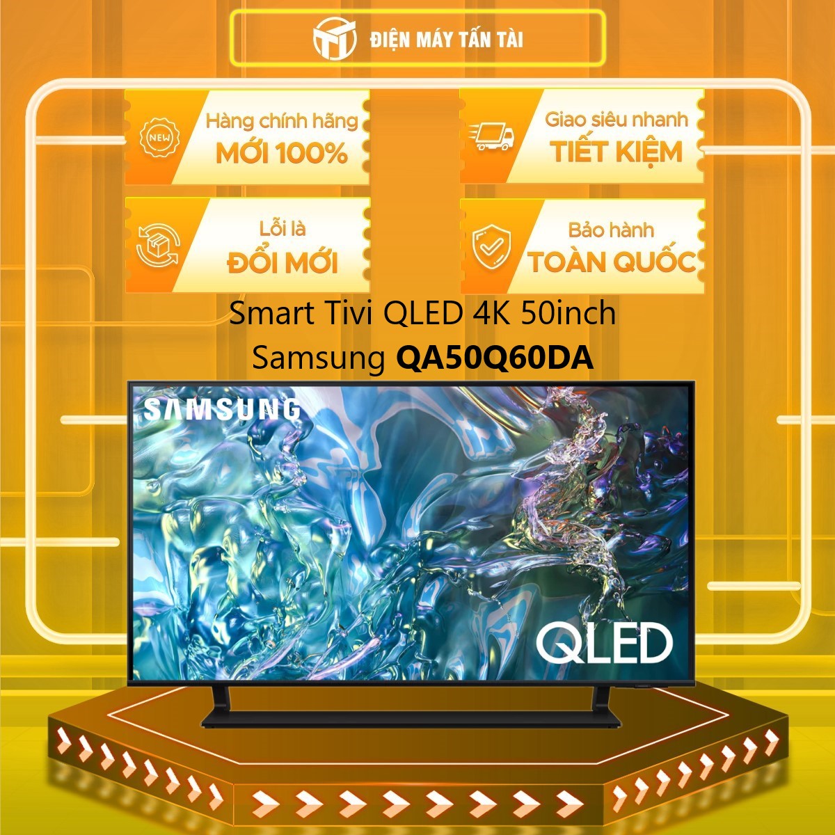 Smart QLED Tivi 4K Samsung 50Q60DA 50 inch QA50Q60DA QA50Q60D 50Q60D - Hàng chính hãng - Chỉ giao HCM