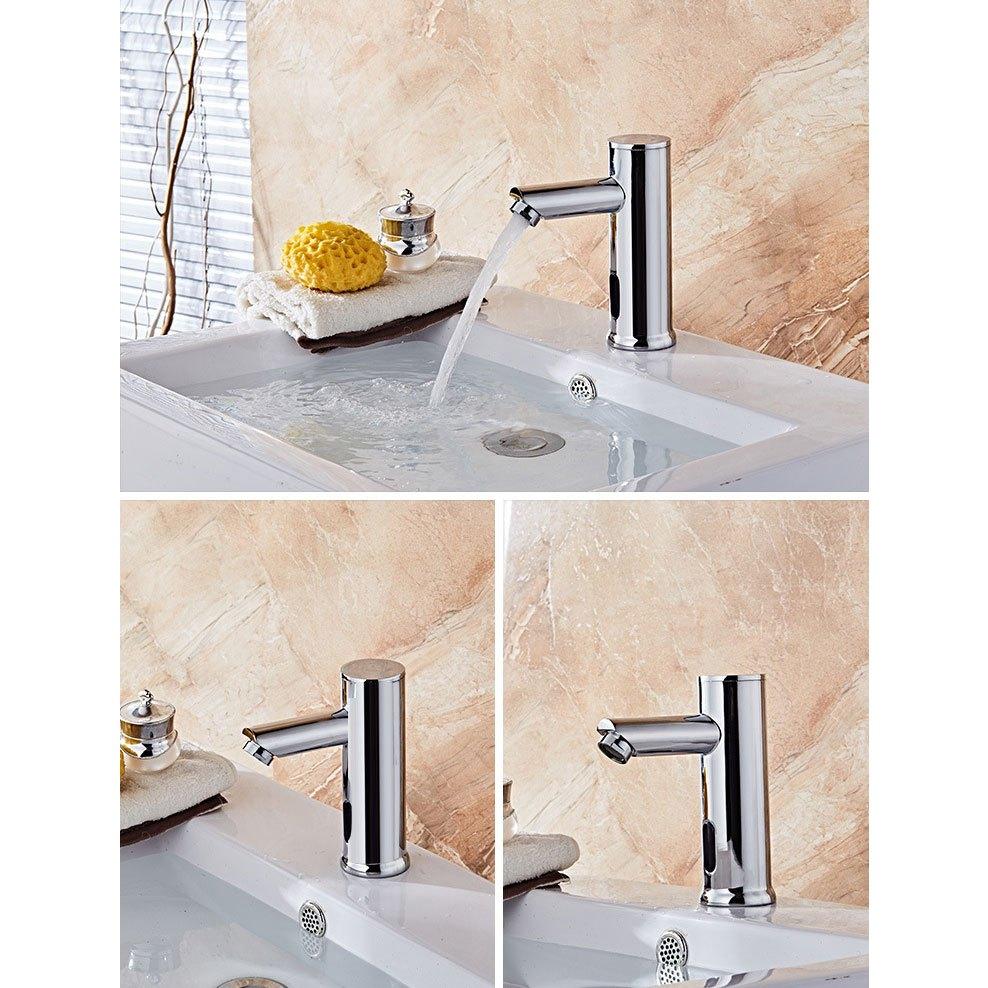 Vòi Rửa Tay Cảm Ứng Tự Động,Vòi Rửa Chén Bát, Vòi Lavabo RANCO Đồng Mạ Chrome Tiết Kiệm Nước Phòng Tắm, Bếp - R8530