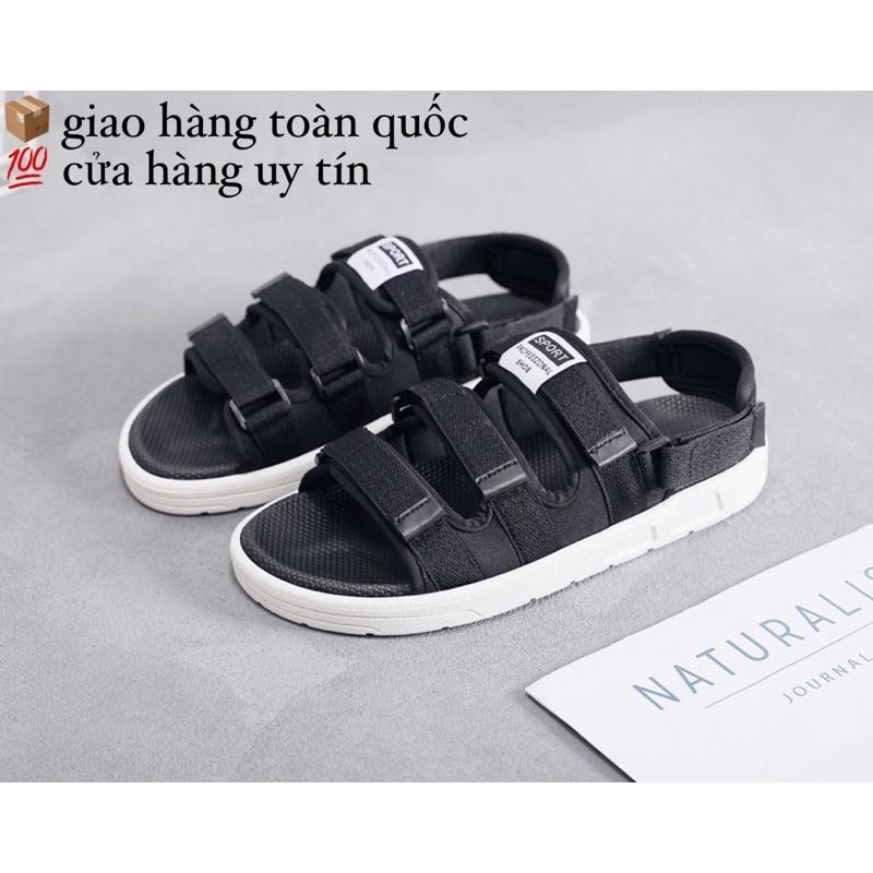 (Có 3 Màu) Sandal nữ nam 3 quai trơn cao cấp hothit Fullsize 35-44 - dép quai hậu học sinh mới về 2021