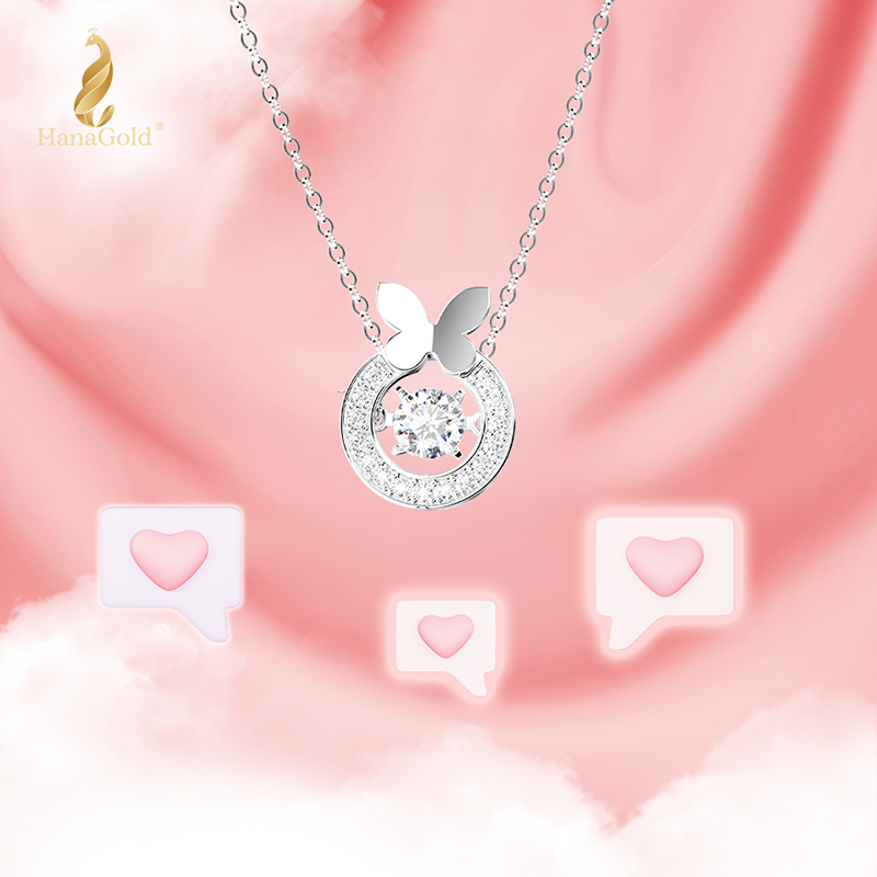 Dây Chuyền Bạc 925 Mặt Đá Butterfly